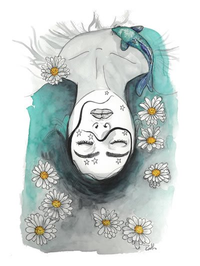 home-mujer con flores